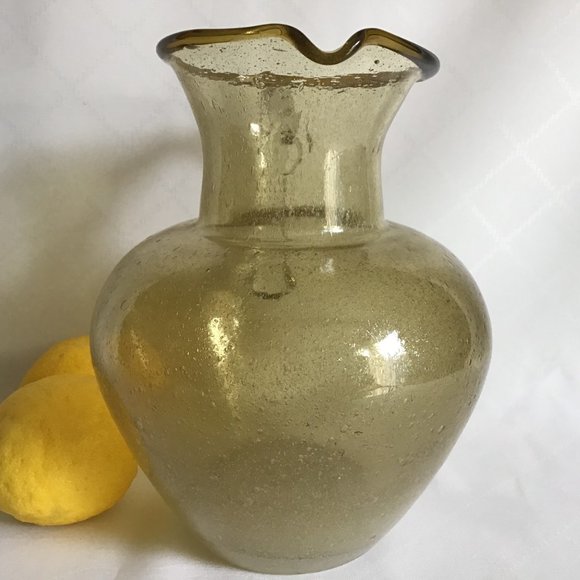 Handmade  Handblown Glass Pitcher / Ewer - Picture 3 of 7